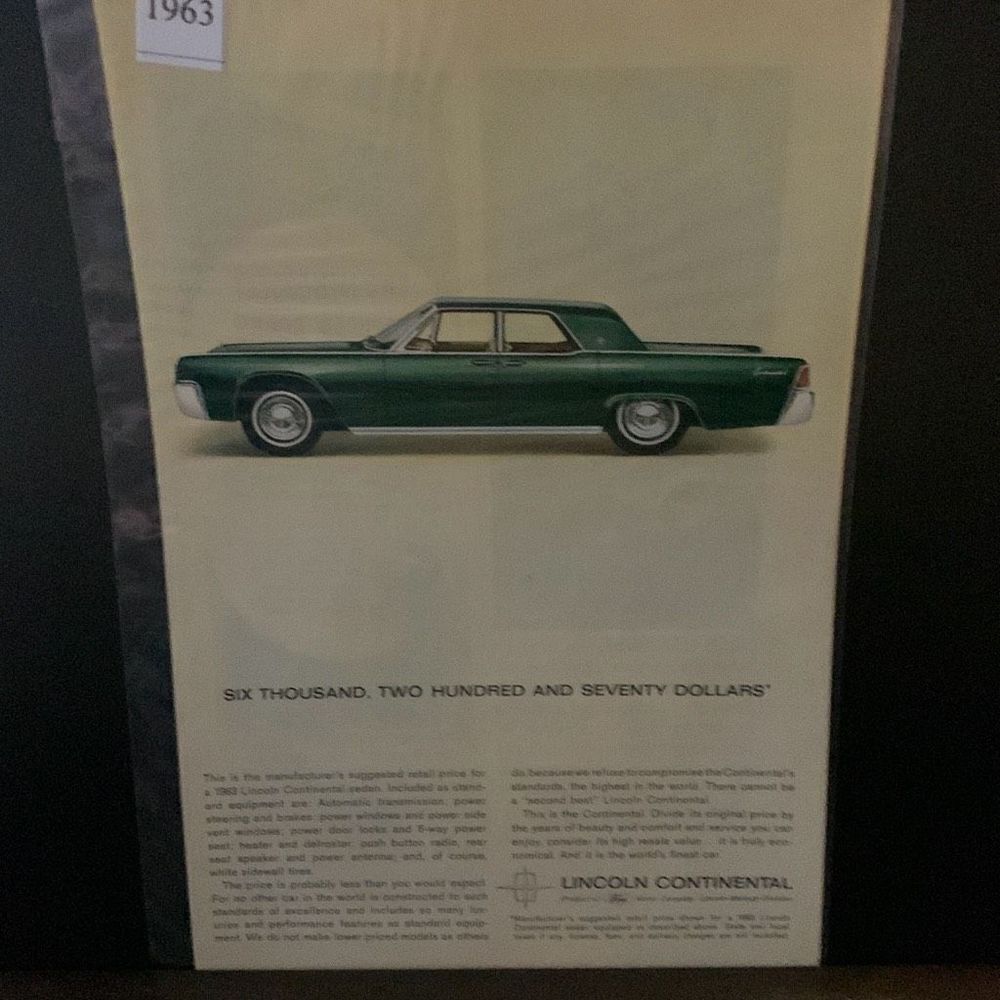Vintage 1963 Lincoln Continental Sedan Ad Advertisment